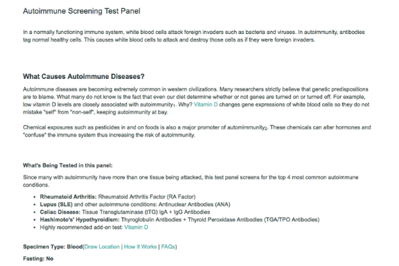 Autoimmune Screening Test