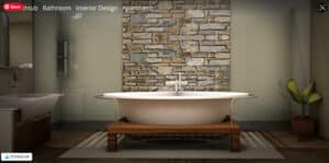 Hydrogen Peroxide Bath Therapy - Beautiful Tub Against Brick Wall