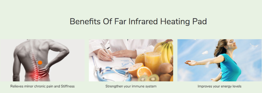 UTK Far Infrared Heating Pad - Benefits Of Infrared Heat Graphic