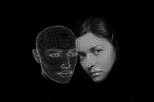 Reality or Perception - Black and White Images of Two Heads